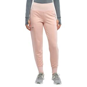 Jaanuu Rib Band High-Waisted Jogger Scrubs Blushing Pink